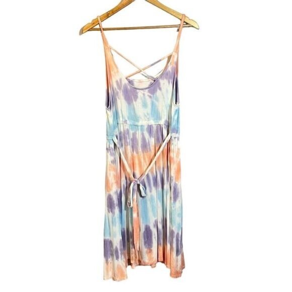 Torrid Tie Dye Jersey Knit Super Soft Challis Dress 2X Bohemian Summer Vacation - Picture 3 of 6